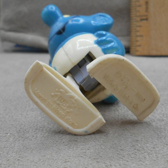 Vintage 1980 Walking Smurf Wind-up Wallace Berrie Galoob Hong Kong - Picture 7 of 8